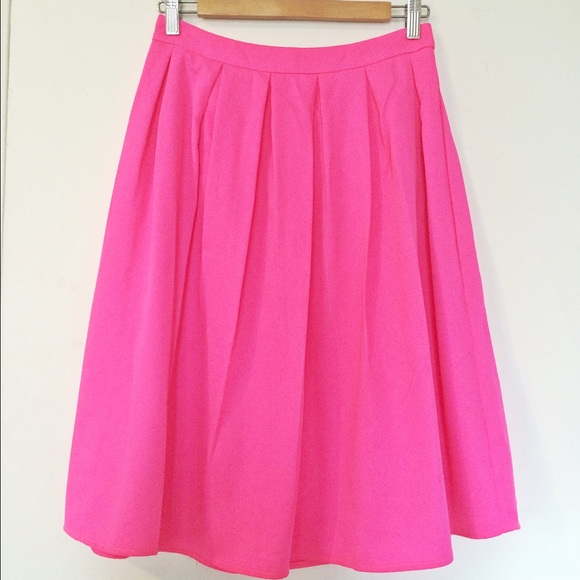 High Waist Pink Midi skirt