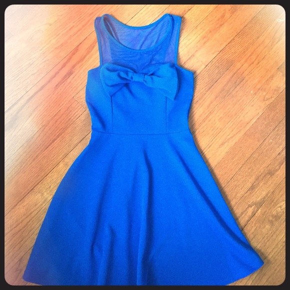 Dark Blue Bow Dress