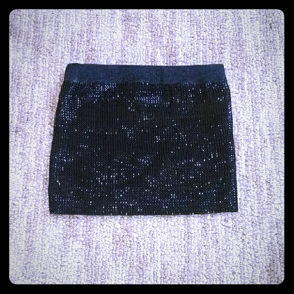 Sparkly Black Mini skirt size Small