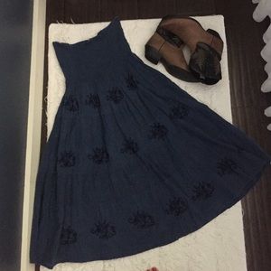 Strapless Denim Dress