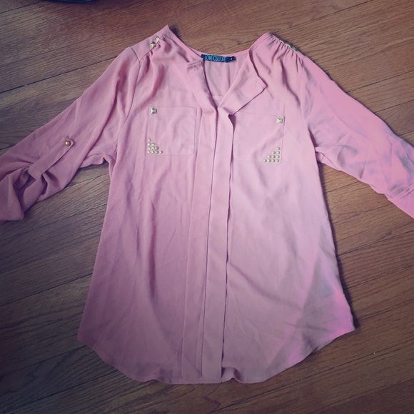 Pink flowy shirt