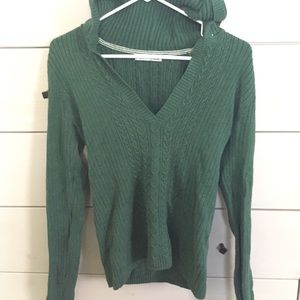 Forest green hooded sweater