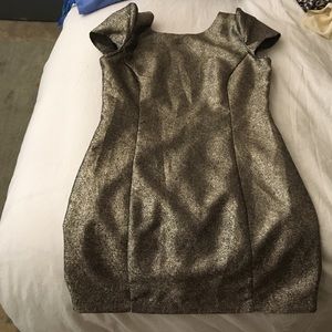 Gold backout cocktail dress