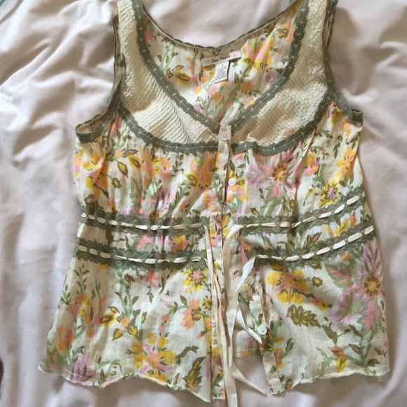 Free people vest or tank top floral print - Picture 1 of 1