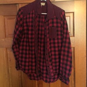 Red and Black checker button up
