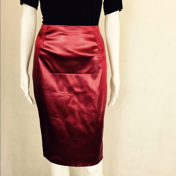 One of a kind red Dolce & Gabbana pencil skirt