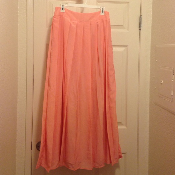 Peach maxi skirt