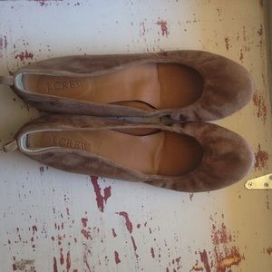 J crew Retail brown suede ballet flats. Size 8