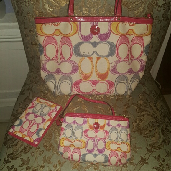 Tote set bag coach