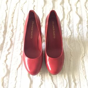 Franco Sarto Red Napoli Heel 8M
