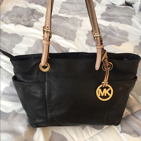 Authentic Michael Kors Black Leather Handbag