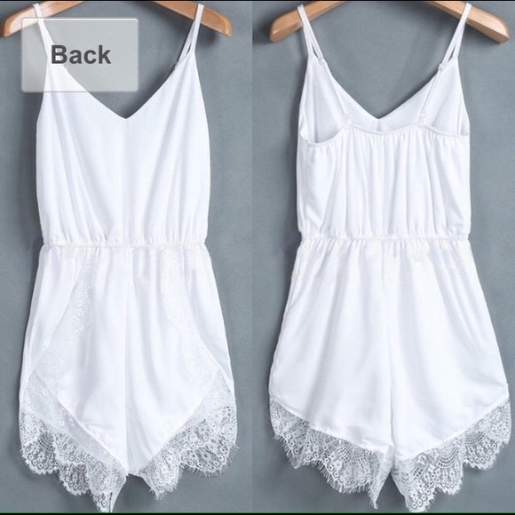 ~reserved~ White Lace Romper