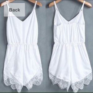 ~reserved~ White Lace Romper