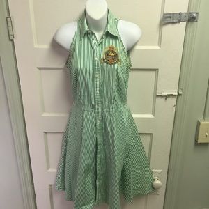 Ralph Lauren Sport Green Seersucker Collard dress