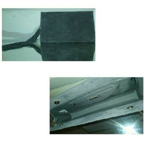 Faux Suede Large Clutch