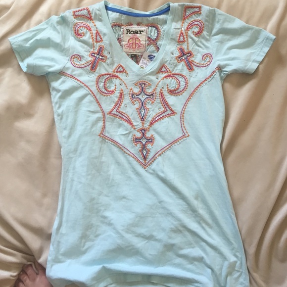 Roar embellished top. Medium NWT - Picture 1 of 4