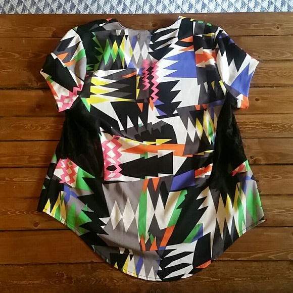 Multicolored short sleeve blouse - Picture 2 of 3