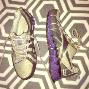 Grey and purple Reebok