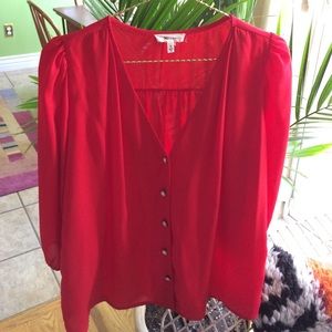 Red chiffon blouse 🌹