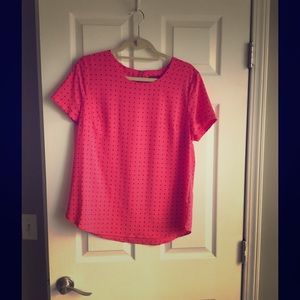 Pink polka dot top