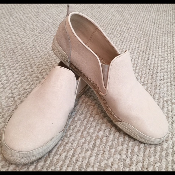 Leather slip ons