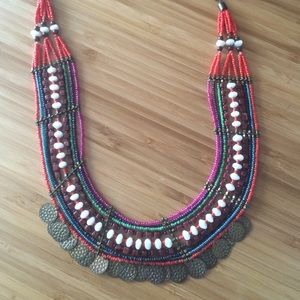 Beaded Multicolor Collar necklace