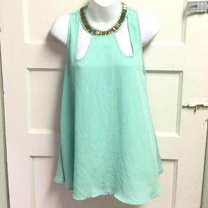 Turquoise and Gold Unique Tank