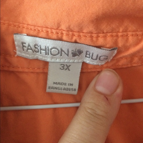 Orange collared button down - Picture 3 of 3