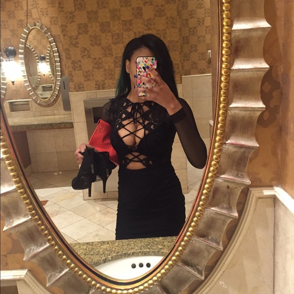 Lace up dress