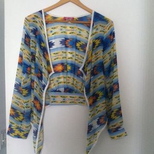 Tribal print cardigan