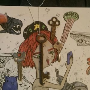 Vintage key necklace