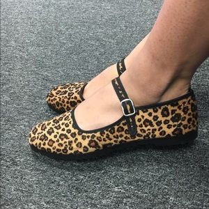 Leopard Mary Janes
