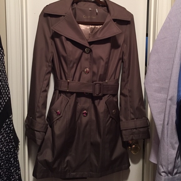 Calvin klein brown coat Clearance