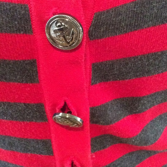 Twenty One Red & Gray Striped Sweater - Picture 2 of 4