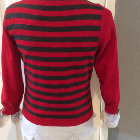 Twenty One Red & Gray Striped Sweater - Picture 4 of 4