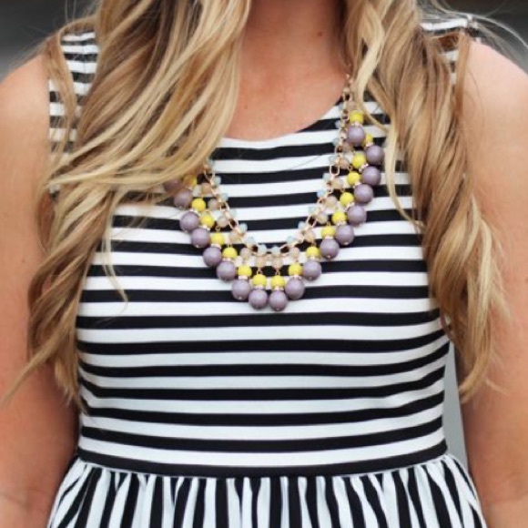 J. Crew Jewelry - J Crew Yellow + Grey Statement Necklace