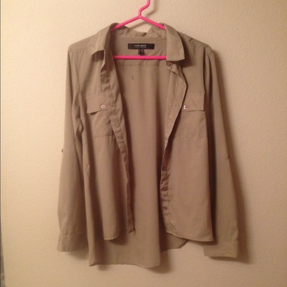 Loose Fitting Button Up Shirt