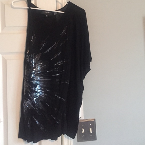 SOLD Miss Me sequins one sleeve spaghetti strap - Picture 1 of 3