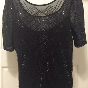 White House Black Market Sequin Dressy Top