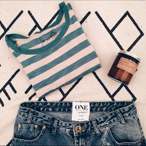 Free People Slight Crop T-Shirt