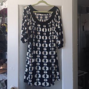 Retro pattern shift dress