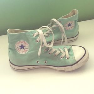 Mint Hightop Converse