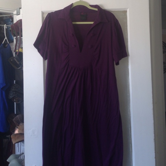 Purple collared dress