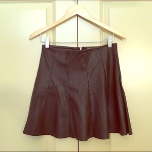 Black pleather skirt. Great thick material