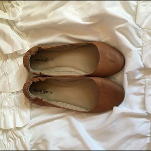 Beige flats