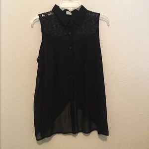 SHEER BLACK CHARMING CHARLIE SHIRT