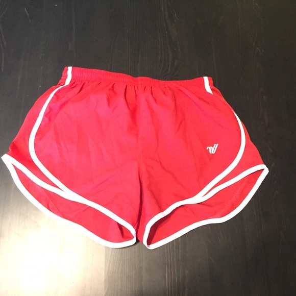 Varsity red running shorts