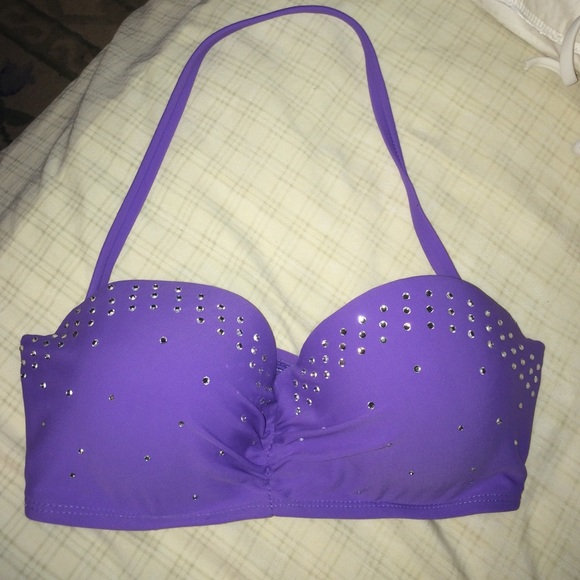 A sequined bikini top