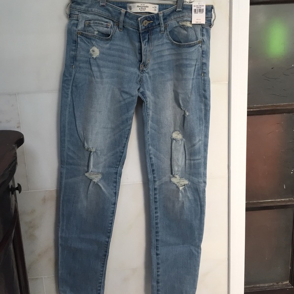 Light wash blue jeans