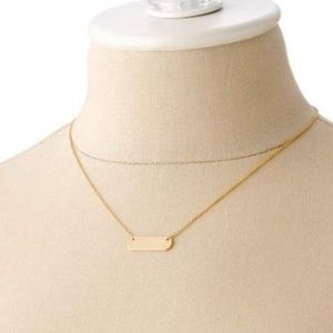 Stella & Dot SIGNATURE ENGRAVABLE BAR NECKLACE